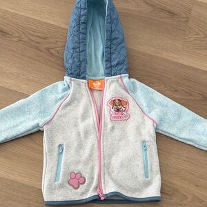 Paw Patrol Light Blue, Gray & Pink Skye Hooded Jacket